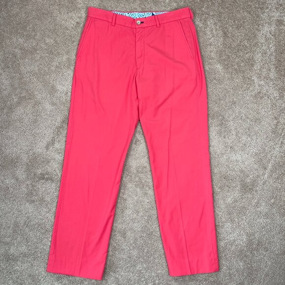 Lilly Pulitzer Pants Mens 34x32 Pink Phipps Pant Preppy Resort Vacation Bright - Picture 1 of 8
